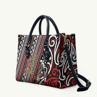 Maori Language Week Leather Bag Ake Ake Ake Tribal Patterns