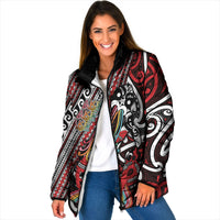 Personalised Maori Language Week Padded Jacket Ake Ake Ake Tribal Patterns