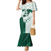 Custom Hawaii Volleyball Family Matching Mermaid Dress and Hawaiian Shirt Shaka Aloha Hand