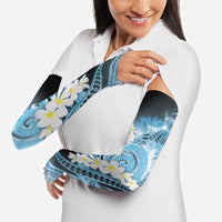 Piko Hawaiian Arm Sleeves Blue Galaxy Spiral Plumeria Tribal Patterns