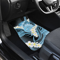 Piko Hawaiian Car Mats Blue Galaxy Spiral Plumeria Tribal Patterns