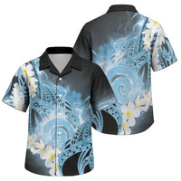 Piko Hawaiian Family Matching Tank Maxi Dress and Hawaiian Shirt Blue Galaxy Spiral Plumeria Tribal Patterns