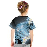 Piko Hawaiian Kid T Shirt Blue Galaxy Spiral Plumeria Tribal Patterns