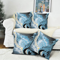 Piko Hawaiian Pillow Cover Blue Galaxy Spiral Plumeria Tribal Patterns