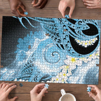 Piko Hawaiian Puzzle Blue Galaxy Spiral Plumeria Tribal Patterns