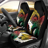 Piko Hawaiian Car Seat Cover Gradient Spiral Plumeria Tribal Patterns