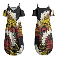 Piko Hawaiian Couples Matching Summer Maxi Dress and Hawaiian Shirt Gradient Spiral Plumeria Tribal Patterns
