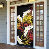 Piko Hawaiian Door Cover Gradient Spiral Plumeria Tribal Patterns