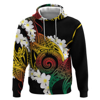 Piko Hawaiian Hoodie Gradient Spiral Plumeria Tribal Patterns
