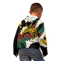 Piko Hawaiian Kid Hoodie Gradient Spiral Plumeria Tribal Patterns