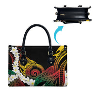 Piko Hawaiian Leather Bag Gradient Spiral Plumeria Tribal Patterns