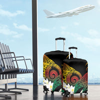 Piko Hawaiian Luggage Cover Gradient Spiral Plumeria Tribal Patterns