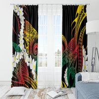 Piko Hawaiian Window Curtain Gradient Spiral Plumeria Tribal Patterns