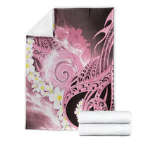 Piko Hawaiian Blanket Pink Galaxy Spiral Plumeria Tribal Patterns