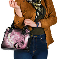 Piko Hawaiian Shoulder Handbag Pink Galaxy Spiral Plumeria Tribal Patterns