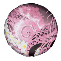 Piko Hawaiian Spare Tire Cover Pink Galaxy Spiral Plumeria Tribal Patterns
