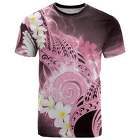 Piko Hawaiian T Shirt Pink Galaxy Spiral Plumeria Tribal Patterns