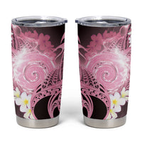 Piko Hawaiian Tumbler Cup Pink Galaxy Spiral Plumeria Tribal Patterns