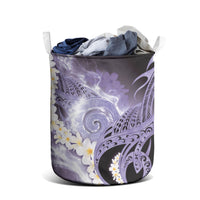 Piko Hawaiian Laundry Basket Purple Galaxy Spiral Plumeria Tribal Patterns