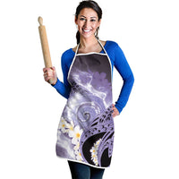 Piko Hawaiian Apron Purple Galaxy Spiral Plumeria Tribal Patterns