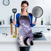 Piko Hawaiian Apron Purple Galaxy Spiral Plumeria Tribal Patterns