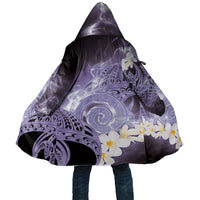 Piko Hawaiian Cloak Purple Galaxy Spiral Plumeria Tribal Patterns