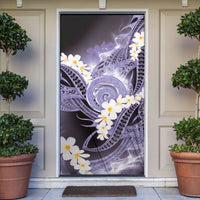 Piko Hawaiian Door Cover Purple Galaxy Spiral Plumeria Tribal Patterns