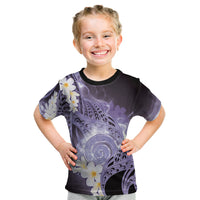 Piko Hawaiian Kid T Shirt Purple Galaxy Spiral Plumeria Tribal Patterns