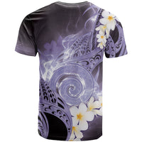 Piko Hawaiian T Shirt Purple Galaxy Spiral Plumeria Tribal Patterns