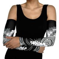 Piko Hawaiian Arm Sleeves Monochrome Galaxy Spiral Plumeria Tribal Patterns