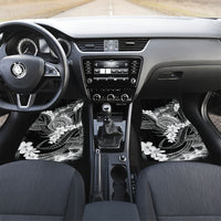 Piko Hawaiian Car Mats Monochrome Galaxy Spiral Plumeria Tribal Patterns