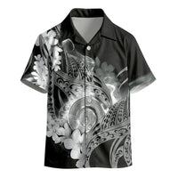 Piko Hawaiian Kid Hawaiian Shirt Monochrome Galaxy Spiral Plumeria Tribal Patterns