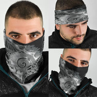 Piko Hawaiian Neck Gaiter Monochrome Galaxy Spiral Plumeria Tribal Patterns