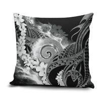 Piko Hawaiian Pillow Cover Monochrome Galaxy Spiral Plumeria Tribal Patterns