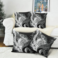 Piko Hawaiian Pillow Cover Monochrome Galaxy Spiral Plumeria Tribal Patterns