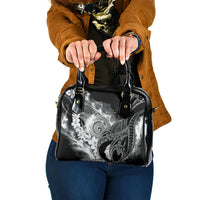 Piko Hawaiian Shoulder Handbag Monochrome Galaxy Spiral Plumeria Tribal Patterns