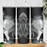 Piko Hawaiian Skinny Tumbler Monochrome Galaxy Spiral Plumeria Tribal Patterns