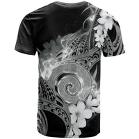 Piko Hawaiian T Shirt Monochrome Galaxy Spiral Plumeria Tribal Patterns