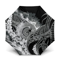 Piko Hawaiian Umbrella Monochrome Galaxy Spiral Plumeria Tribal Patterns