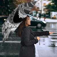 Piko Hawaiian Umbrella Monochrome Galaxy Spiral Plumeria Tribal Patterns