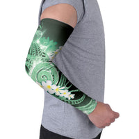 Piko Hawaiian Arm Sleeves Green Galaxy Spiral Plumeria Tribal Patterns