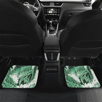 Piko Hawaiian Car Mats Green Galaxy Spiral Plumeria Tribal Patterns