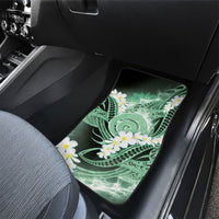 Piko Hawaiian Car Mats Green Galaxy Spiral Plumeria Tribal Patterns