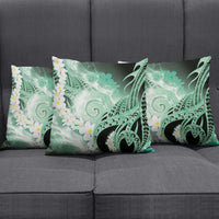Piko Hawaiian Pillow Cover Green Galaxy Spiral Plumeria Tribal Patterns