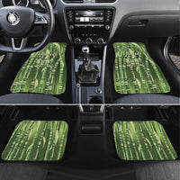Personalised Fiji Language Week Sugarcane Masi Car Mats Green Tapa Tribal Pattern