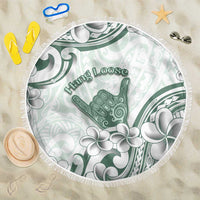 Aloha Hawaii Shaka Beach Blanket Hang Loose Mint Version DT05 One Size 150cm Mint - Polynesian Pride