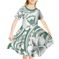 Aloha Hawaii Shaka Kid Short Sleeve Dress Hang Loose Mint Version - Polynesian Pride