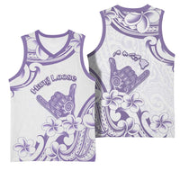Aloha Hawaii Shaka Basketball Jersey Hang Loose Purple Version - Polynesian Pride