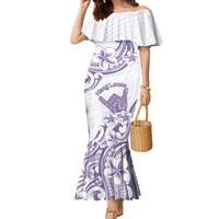 Aloha Hawaii Shaka Family Matching Mermaid Dress and Hawaiian Shirt Hang Loose Purple Version - Polynesian Pride