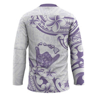 Aloha Hawaii Shaka Hockey Jersey Hang Loose Purple Version - Polynesian Pride